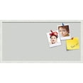 thumbnail image 1 of PinPix 36x18 Custom Cork Bulletin Board Lattice White Pewter Poster Board Has a Fabric Style Canvas Finish, Framed in Lattice White Pewter, by ArtToFrames (PinPix-1821), 1 of 1