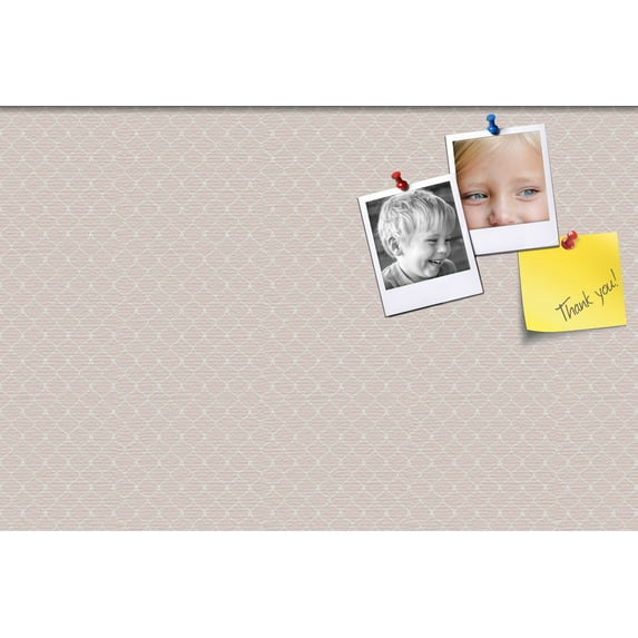 PinPix 36x24 Custom Cork Bulletin Board Baby Pink Chain Poster Board Has a Fabric Style Canvas Finish, Framed in Baby Pink Chain, by ArtToFrames (PinPix-575)