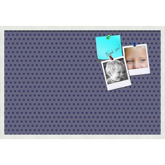 PinPix 36x24 Custom Cork Bulletin Board Dark Purple Dots Poster Board Has a Fabric Style Canvas Finish, Framed in Dark Purple Dots, by ArtToFrames (PinPix-401)