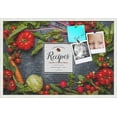 thumbnail image 1 of PinPix 36x24 Custom Cork Bulletin Board Dark Vegetables Poster Board Has a Fabric Style Canvas Finish, Framed in Dark Vegetables, by ArtToFrames (PinPix-1363), 1 of 5