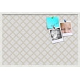 thumbnail image 1 of PinPix 36x24 Custom Cork Bulletin Board Diamond Modern Beige White Poster Board Has a Fabric Style Canvas Finish, Framed in Diamond Modern Beige White, by ArtToFrames (PinPix-1801), 1 of 5