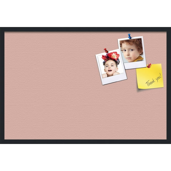 PinPix 36x24 Custom Cork Bulletin Board Pink Pastel Poster Board Has a Fabric Style Canvas Finish, Framed in Pink Pastel, by ArtToFrames (PinPix-1813)