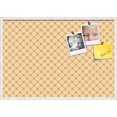thumbnail image 1 of PinPix 40x28 Custom Cork Bulletin Board Argyle Orange Poster Board Has a Fabric Style Canvas Finish, Framed in Argyle Orange, by ArtToFrames (PinPix-636), 1 of 6
