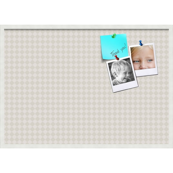 PinPix 40x28 Custom Cork Bulletin Board Shaded Grey Diamond Poster Board Has a Fabric Style Canvas Finish, Framed in Shaded Grey Diamond, by ArtToFrames (PinPix-373)