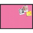 thumbnail image 1 of PinPix 40x30 Custom Cork Bulletin Board Pink Chain Poster Board Has a Fabric Style Canvas Finish, Framed in Pink Chain, by ArtToFrames (PinPix-578), 1 of 1