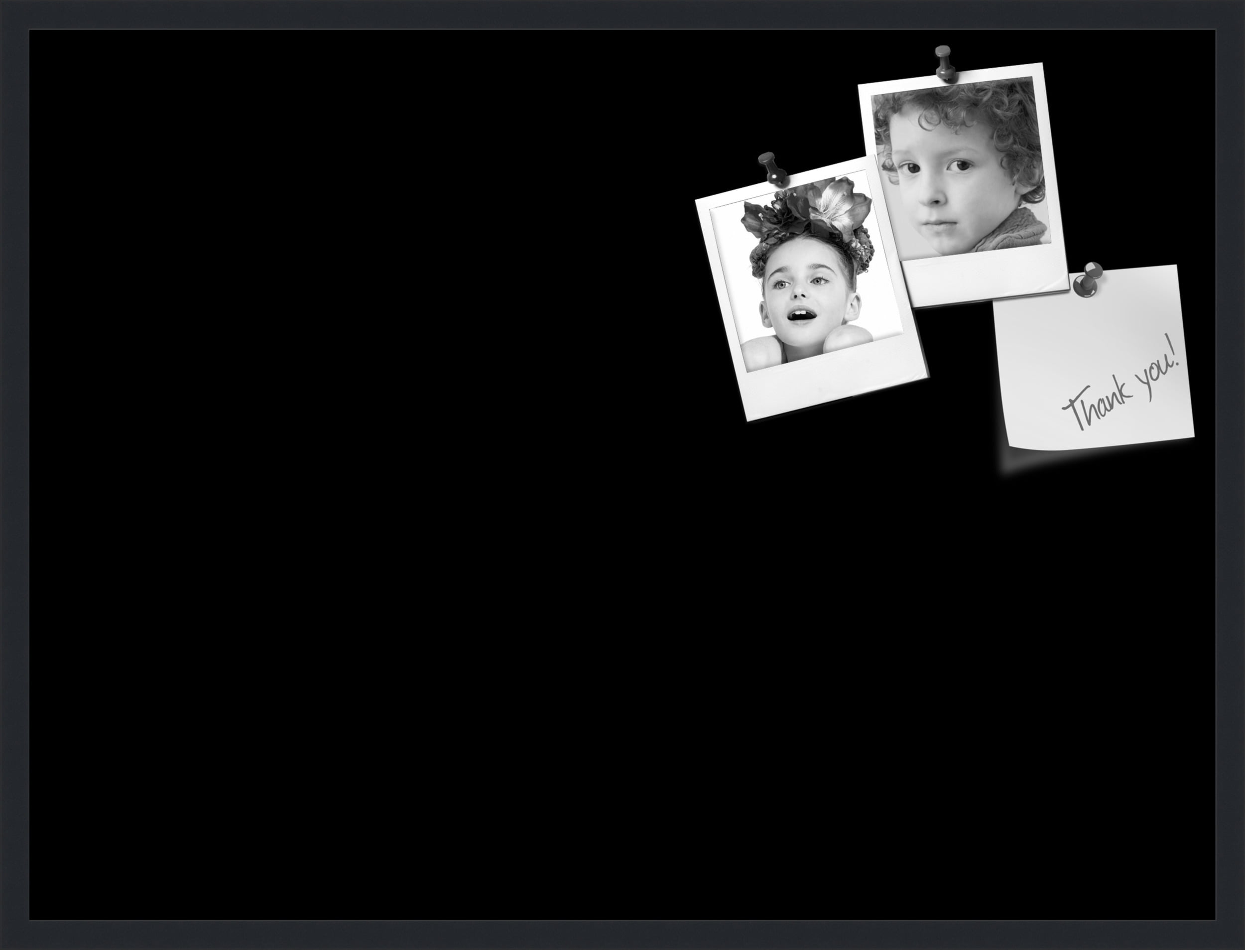 PinPix 40x30 Custom Cork Bulletin Board Solid Black Poster Board Has a Fabric Style Canvas Finish, Framed in Solid Black, by ArtToFrames (PinPix-622)