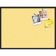 thumbnail image 1 of PinPix 40x30 Custom Cork Bulletin Board Vintage Yellow Flower Poster Board Has a Fabric Style Canvas Finish, Framed in Vintage Yellow Flower, by ArtToFrames (PinPix-269), 1 of 1