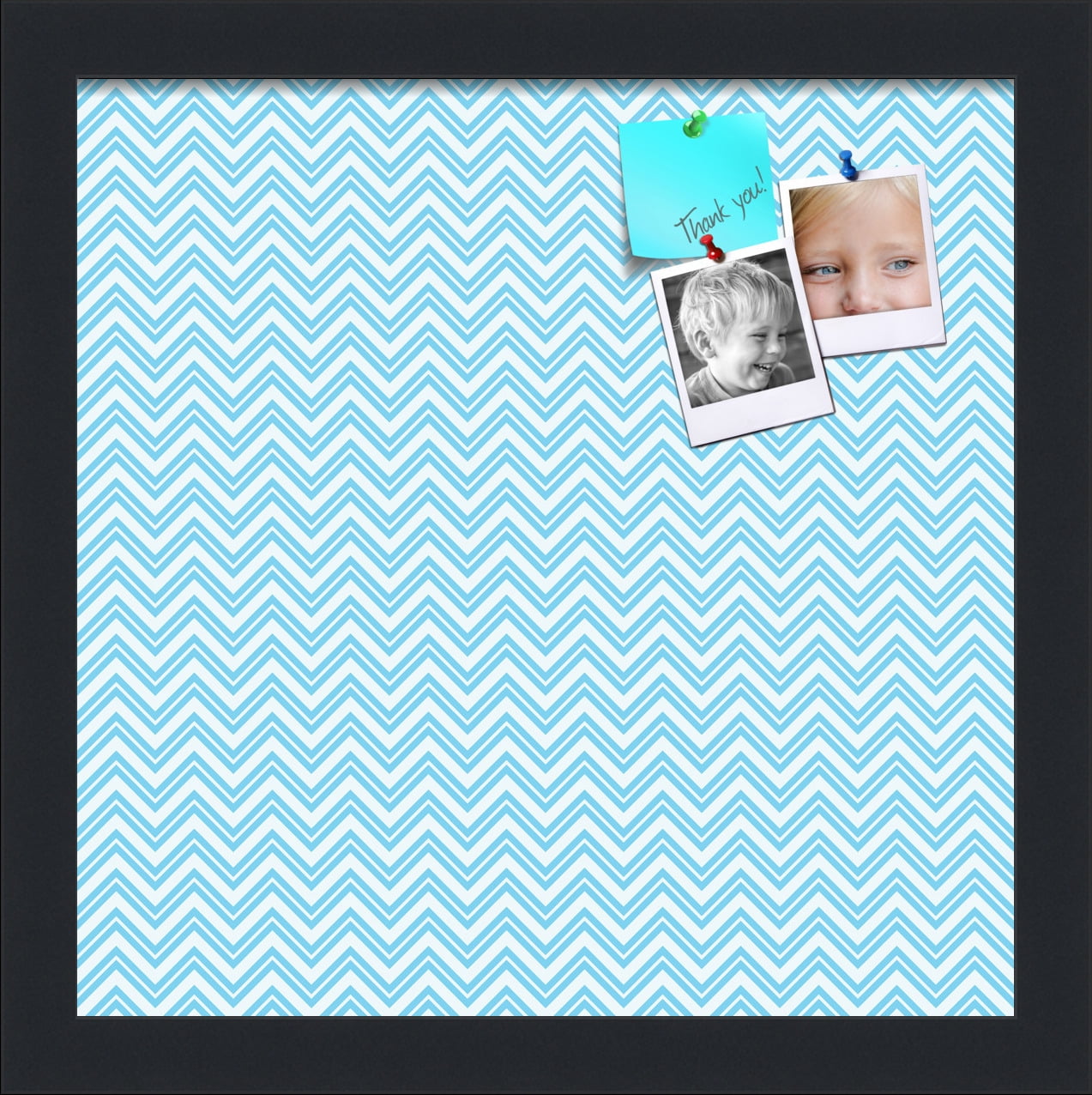 PinPix ArtToFrames 10x10 Custom Cork Bulletin Board    Poster Board Has a Fabric Style Canvas Finish, Framed in Satin Black (PinPix-247)