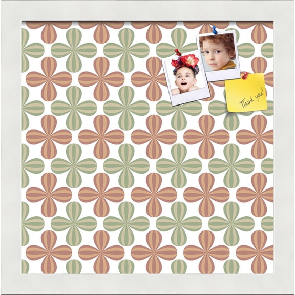 PinPix ArtToFrames 10x10 Custom Cork Bulletin Board    Poster Board Has a Fabric Style Canvas Finish, Framed in Satin White Frame (PinPix-558)