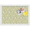 thumbnail image 1 of PinPix ArtToFrames 10x16 Custom Cork Bulletin Board Bohemian Circles Gold   Poster Board Has a Fabric Style Canvas Finish, Framed in Satin White Frame (PinPix-1585), 1 of 1