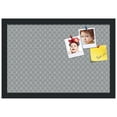 thumbnail image 1 of PinPix ArtToFrames 10x16 Custom Cork Bulletin Board Grey Chain Poster Board Has a Fabric Style Canvas Finish, Framed in Satin Black (PinPix-570), 1 of 6