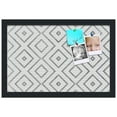 thumbnail image 1 of PinPix ArtToFrames 10x16 Custom Cork Bulletin Board Modern Deco Distressed   Poster Board Has a Fabric Style Canvas Finish, Framed in Satin Black (PinPix-1504), 1 of 1