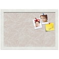 thumbnail image 1 of PinPix ArtToFrames 10x16 Custom Cork Bulletin Board Peach White   Poster Board Has a Fabric Style Canvas Finish, Framed in Satin White Frame (PinPix-1874), 1 of 1