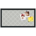 thumbnail image 1 of PinPix ArtToFrames 10x22 Custom Cork Bulletin Board Diamond Modern Pattern Grey   Poster Board Has a Fabric Style Canvas Finish, Framed in Satin Black (PinPix-1802), 1 of 1