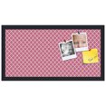 thumbnail image 1 of PinPix ArtToFrames 10x22 Custom Cork Bulletin Board Hot Pink Diamond   Poster Board Has a Fabric Style Canvas Finish, Framed in Satin Black (PinPix-302), 1 of 6