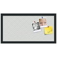 thumbnail image 1 of PinPix ArtToFrames 10x22 Custom Cork Bulletin Board Peaks Modern Pattern White Grey   Poster Board Has a Fabric Style Canvas Finish, Framed in Satin Black (PinPix-1795), 1 of 6
