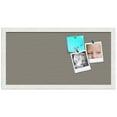thumbnail image 1 of PinPix ArtToFrames 10x22 Custom Cork Bulletin Board Pewter   Poster Board Has a Fabric Style Canvas Finish, Framed in Satin White Frame (PinPix-1812), 1 of 1