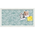 thumbnail image 1 of PinPix ArtToFrames 10x22 Custom Cork Bulletin Board White Aqua   Poster Board Has a Fabric Style Canvas Finish, Framed in Satin White Frame (PinPix-1876), 1 of 1