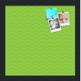 thumbnail image 1 of PinPix ArtToFrames 11x11 Custom Cork Bulletin Board Green Chevron   Poster Board Has a Fabric Style Canvas Finish, Framed in Satin Black (PinPix-518), 1 of 5