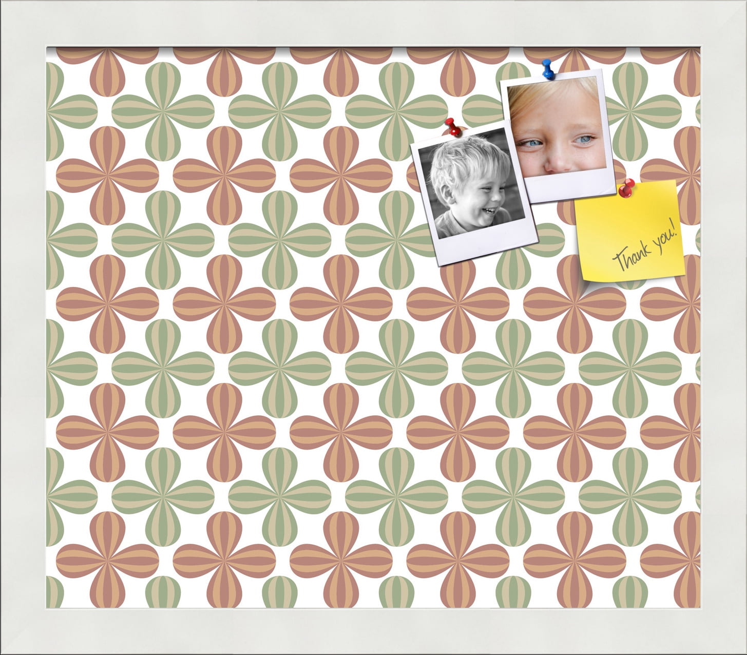 PinPix ArtToFrames 12x10 Custom Cork Bulletin Board    Poster Board Has a Fabric Style Canvas Finish, Framed in Satin White Frame (PinPix-558)