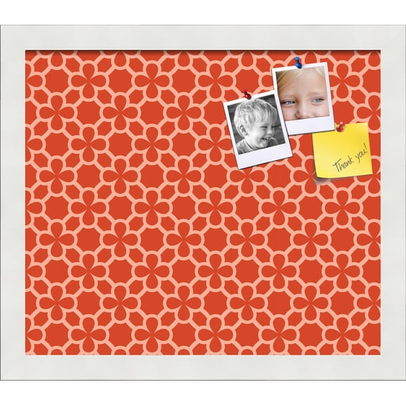 PinPix ArtToFrames 12x10 Custom Cork Bulletin Board    Poster Board Has a Fabric Style Canvas Finish, Framed in Satin White Frame (PinPix-597)