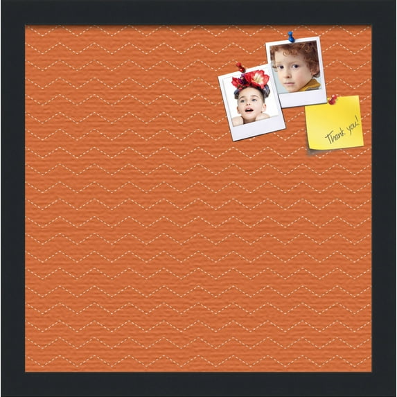 PinPix ArtToFrames 12x12 Custom Cork Bulletin Board Poster Board Has a Fabric Style Canvas Finish, Framed in Satin Black (PinPix-517)