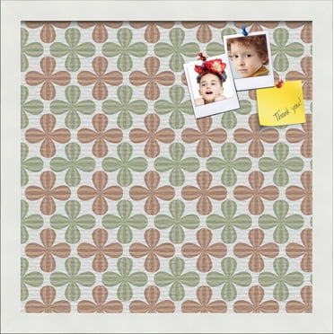 PinPix ArtToFrames 12x12 Custom Cork Bulletin Board    Poster Board Has a Fabric Style Canvas Finish, Framed in Satin White Frame (PinPix-558)