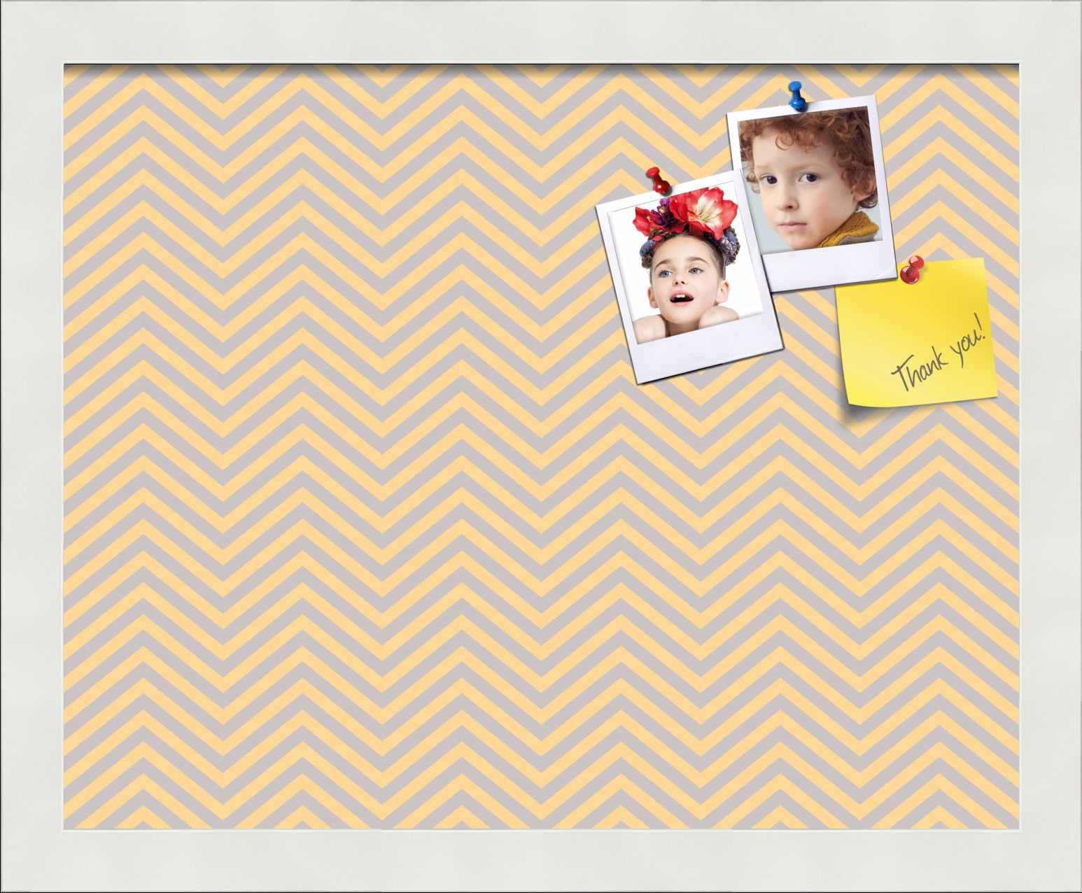 PinPix ArtToFrames 13x10 Custom Cork Bulletin Board    Poster Board Has a Fabric Style Canvas Finish, Framed in Satin White Frame (PinPix-263)