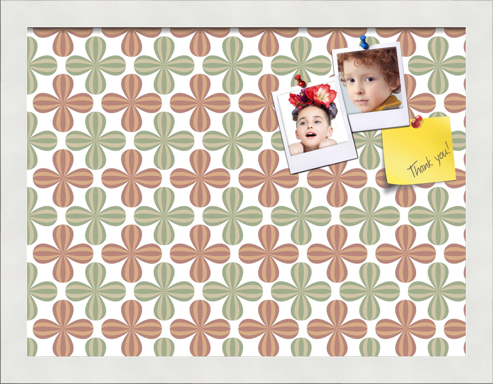 PinPix ArtToFrames 14x10 Custom Cork Bulletin Board    Poster Board Has a Fabric Style Canvas Finish, Framed in Satin White Frame (PinPix-558)