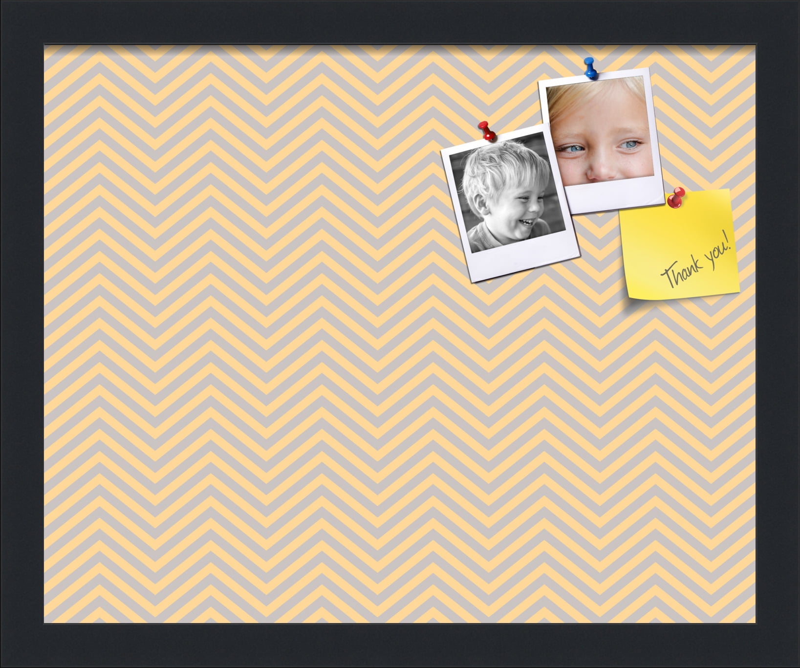 PinPix ArtToFrames 14x11 Custom Cork Bulletin Board    Poster Board Has a Fabric Style Canvas Finish, Framed in Satin Black (PinPix-263)