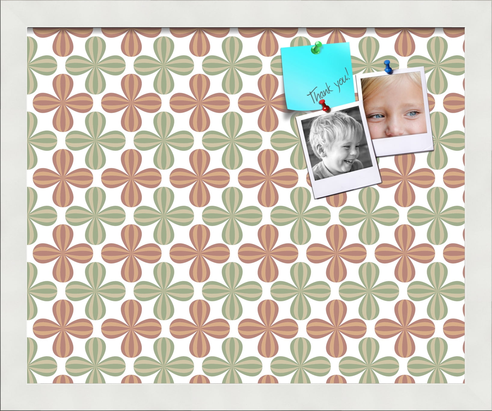 PinPix ArtToFrames 14x11 Custom Cork Bulletin Board    Poster Board Has a Fabric Style Canvas Finish, Framed in Satin White Frame (PinPix-558)