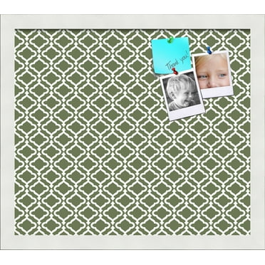 PinPix ArtToFrames 14x12 Custom Cork Bulletin Board    Poster Board Has a Fabric Style Canvas Finish, Framed in Satin White Frame (PinPix-229)