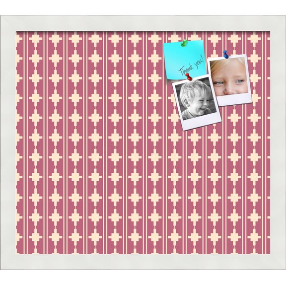 PinPix ArtToFrames 14x12 Custom Cork Bulletin Board    Poster Board Has a Fabric Style Canvas Finish, Framed in Satin White Frame (PinPix-237)