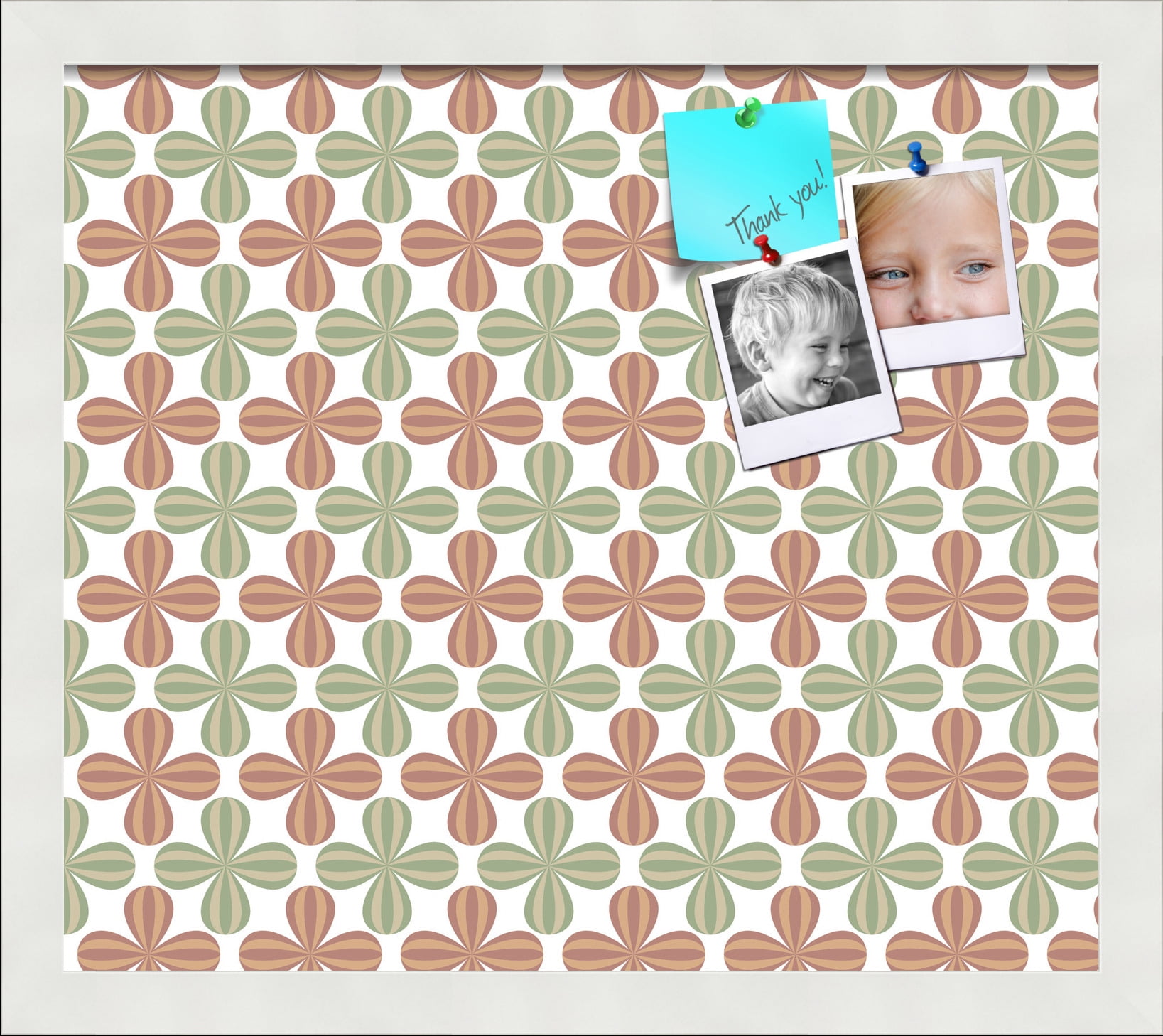 PinPix ArtToFrames 14x12 Custom Cork Bulletin Board    Poster Board Has a Fabric Style Canvas Finish, Framed in Satin White Frame (PinPix-558)