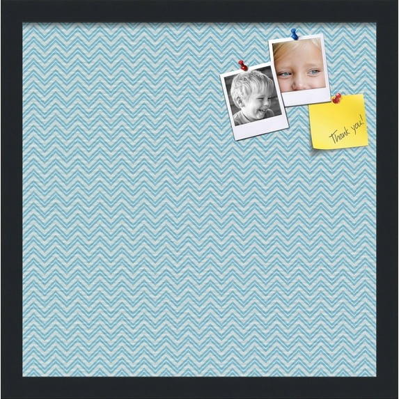 PinPix ArtToFrames 14x14 Custom Cork Bulletin Board Poster Board Has a Fabric Style Canvas Finish, Framed in Satin Black (PinPix-247)