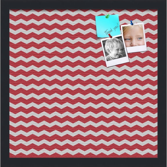 PinPix ArtToFrames 14x14 Custom Cork Bulletin Board    Poster Board Has a Fabric Style Canvas Finish, Framed in Satin Black (PinPix-511)