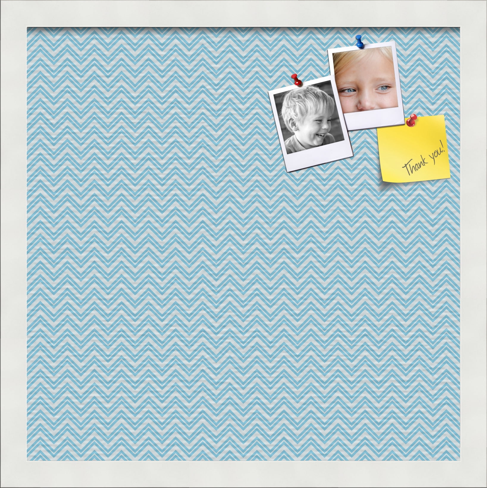 PinPix ArtToFrames 14x14 Custom Cork Bulletin Board    Poster Board Has a Fabric Style Canvas Finish, Framed in Satin White Frame (PinPix-247)