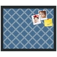thumbnail image 1 of PinPix ArtToFrames 14x18 Custom Cork Bulletin Board Diamond Modern Pattern Navy   Poster Board Has a Fabric Style Canvas Finish, Framed in Satin Black (PinPix-1804), 1 of 1