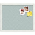 thumbnail image 1 of PinPix ArtToFrames 14x18 Custom Cork Bulletin Board Lattice Lt Blue   Poster Board Has a Fabric Style Canvas Finish, Framed in Satin White Frame (PinPix-1826), 1 of 1