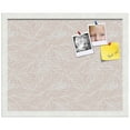 thumbnail image 1 of PinPix ArtToFrames 14x18 Custom Cork Bulletin Board Peach White   Poster Board Has a Fabric Style Canvas Finish, Framed in Satin White Frame (PinPix-1874), 1 of 1