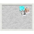 thumbnail image 1 of PinPix ArtToFrames 14x18 Custom Cork Bulletin Board White Grey   Poster Board Has a Fabric Style Canvas Finish, Framed in Satin White Frame (PinPix-1877), 1 of 1