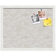 thumbnail image 1 of PinPix ArtToFrames 14x18 Custom Cork Bulletin Board White Sand   Poster Board Has a Fabric Style Canvas Finish, Framed in Satin White Frame (PinPix-1880), 1 of 1