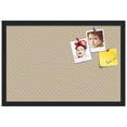 thumbnail image 1 of PinPix ArtToFrames 14x22 Custom Cork Bulletin Board Lattice Beige   Poster Board Has a Fabric Style Canvas Finish, Framed in Satin Black (PinPix-1820), 1 of 1