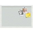 thumbnail image 1 of PinPix ArtToFrames 14x22 Custom Cork Bulletin Board Maze White Aqua   Poster Board Has a Fabric Style Canvas Finish, Framed in Satin White Frame (PinPix-1833), 1 of 1