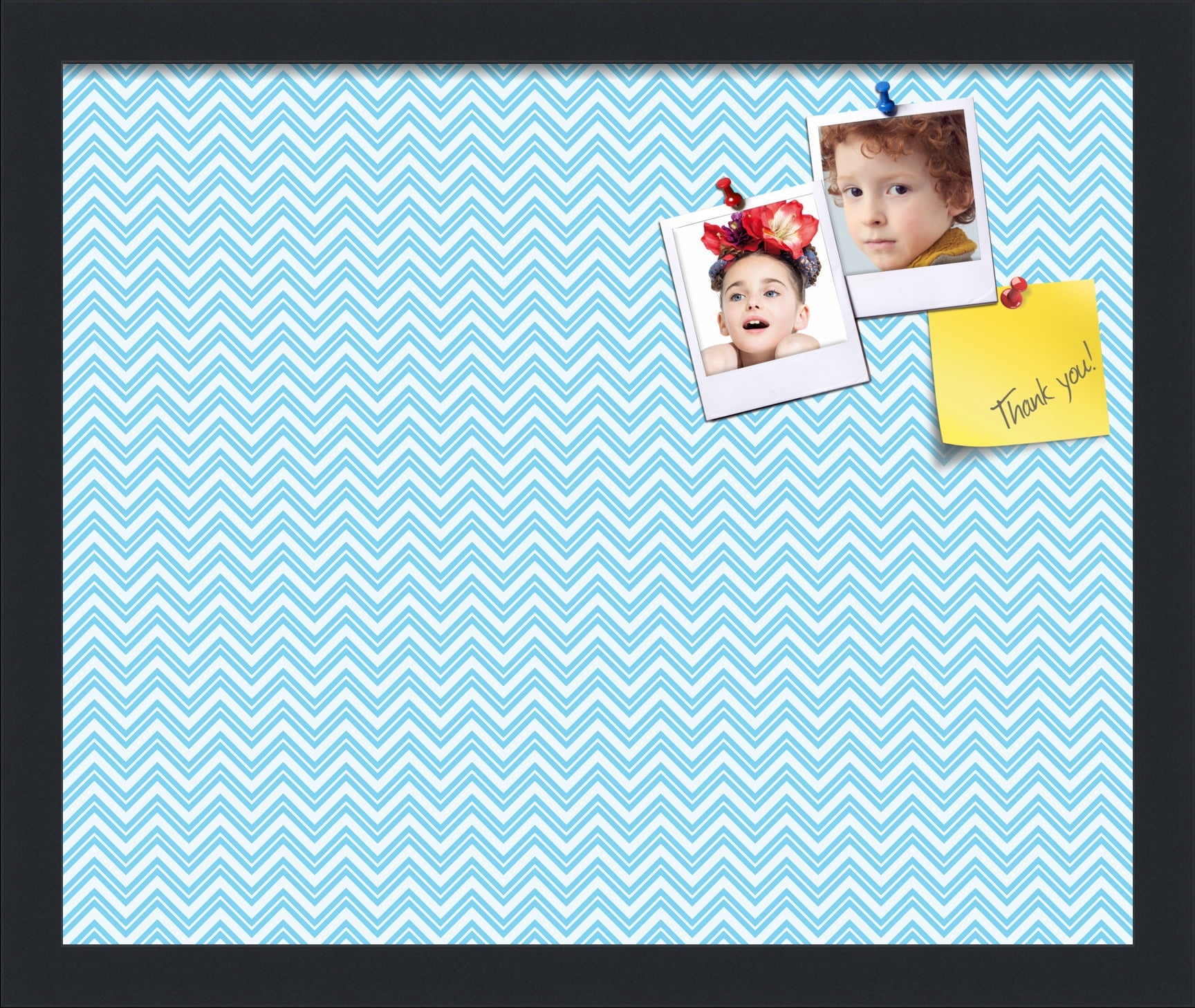 PinPix ArtToFrames 15x12 Custom Cork Bulletin Board    Poster Board Has a Fabric Style Canvas Finish, Framed in Satin Black (PinPix-247)