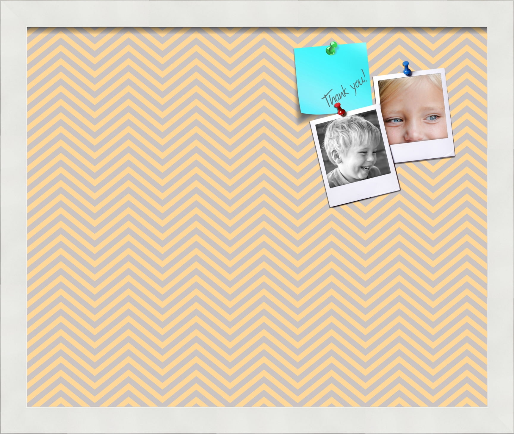 PinPix ArtToFrames 15x12 Custom Cork Bulletin Board    Poster Board Has a Fabric Style Canvas Finish, Framed in Satin White Frame (PinPix-263)