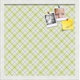 thumbnail image 1 of PinPix ArtToFrames 15x15 Custom Cork Bulletin Board Argyle Light Yellow   Poster Board Has a Fabric Style Canvas Finish, Framed in Satin White Frame (PinPix-642), 1 of 1