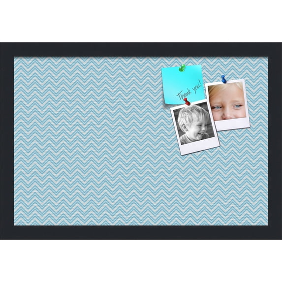 PinPix ArtToFrames 16x10 Custom Cork Bulletin Board Poster Board Has a Fabric Style Canvas Finish, Framed in Satin Black (PinPix-247)