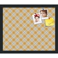 thumbnail image 1 of PinPix ArtToFrames 16x13 Custom Cork Bulletin Board Argyle Orange   Poster Board Has a Fabric Style Canvas Finish, Framed in Satin Black (PinPix-636), 1 of 1