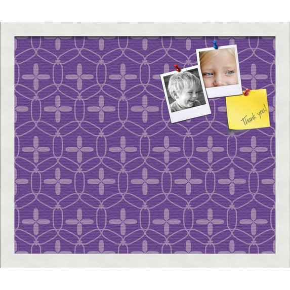 PinPix ArtToFrames 16x13 Custom Cork Bulletin Board Poster Board Has a Fabric Style Canvas Finish, Framed in Satin White Frame (PinPix-598)